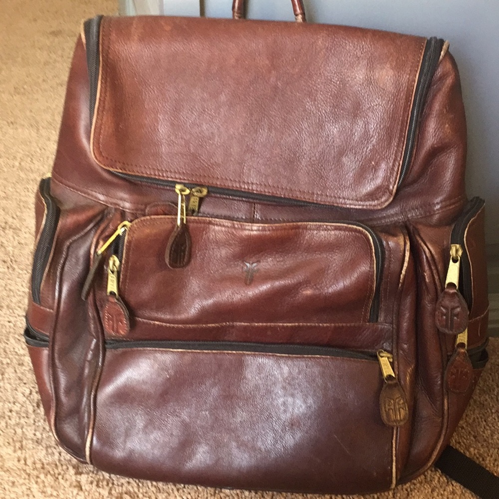 Frye leather backpack